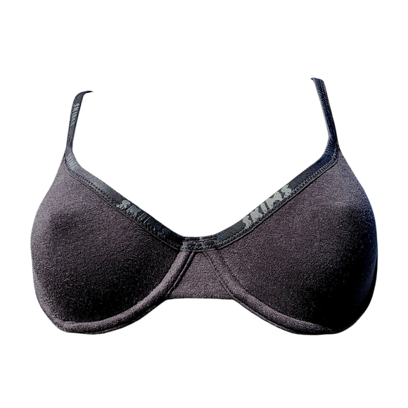 SKIMS Cotton Logo Demi Bra size 34A in Soot NWOT - Picture 3 of 5